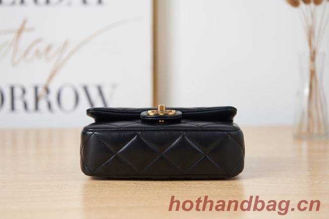 Chanel Flap Lambskin mini Shoulder Bag AS3113 black