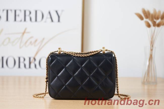 Chanel Flap Lambskin mini Shoulder Bag AS3113 black