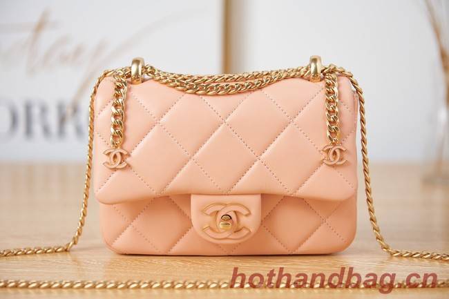 Chanel Flap Lambskin mini Shoulder Bag AS3113 pink