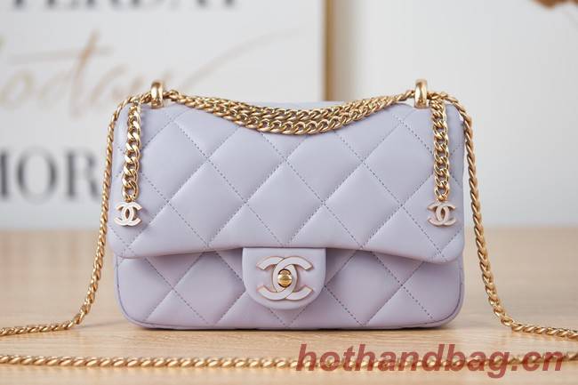 Chanel Flap Lambskin small Shoulder Bag AS3114 Lavender