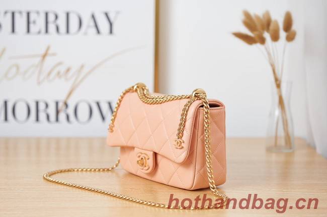 Chanel Flap Lambskin small Shoulder Bag AS3114 pink