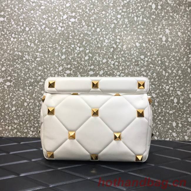 VALENTINO GARAVANI Roman Stud Large Napa sheepskin leather 1189L white