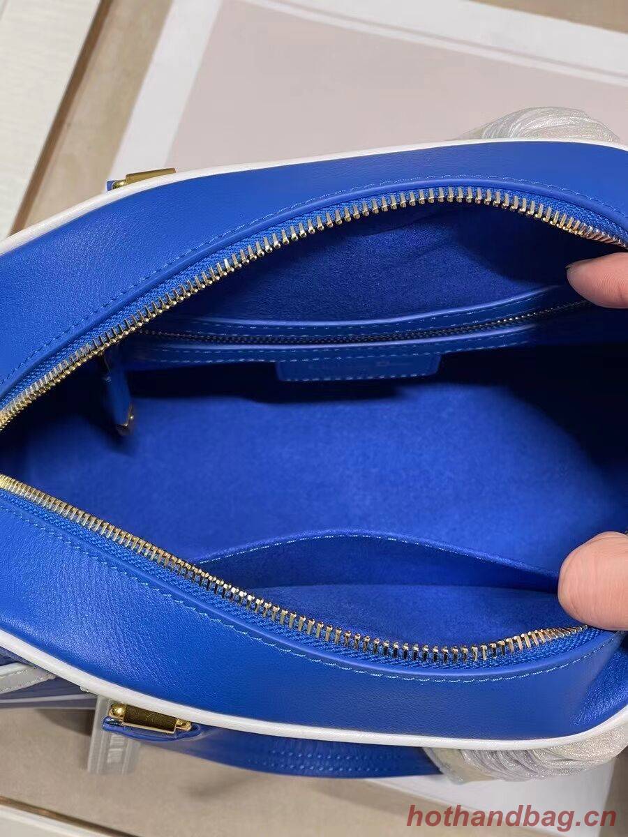 DIOR medium Embossing leather tote Bag A9200 blue