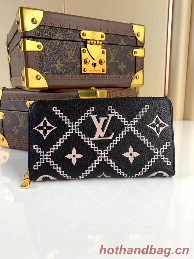 Louis Vuitton ZIPPY leather WALLET M81141 black