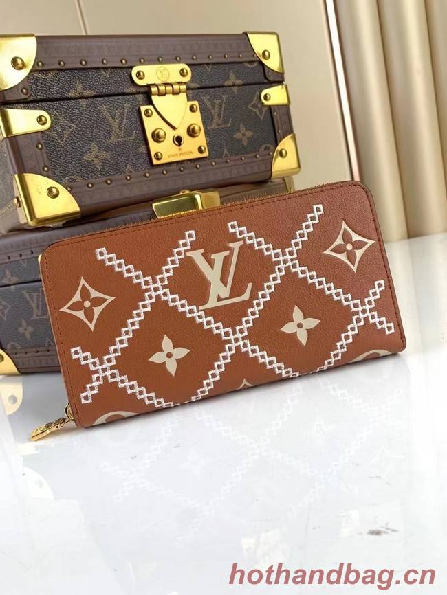 Louis Vuitton ZIPPY leather WALLET M81141 brown