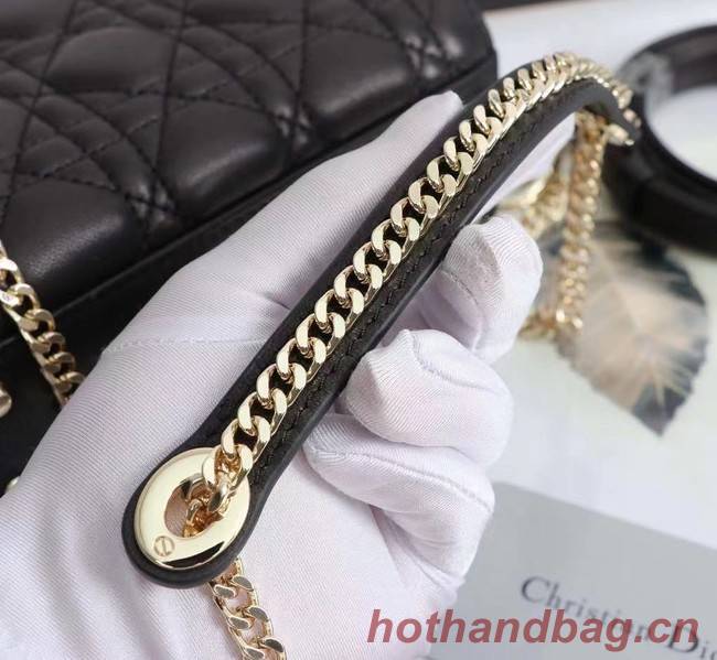 MINI LADY DIOR BAG Lambskin M0566OE black&gold