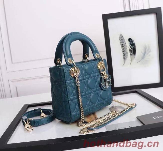 MINI LADY DIOR BAG Lambskin M0566OE blue