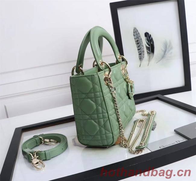 MINI LADY DIOR BAG Lambskin M0566OE green