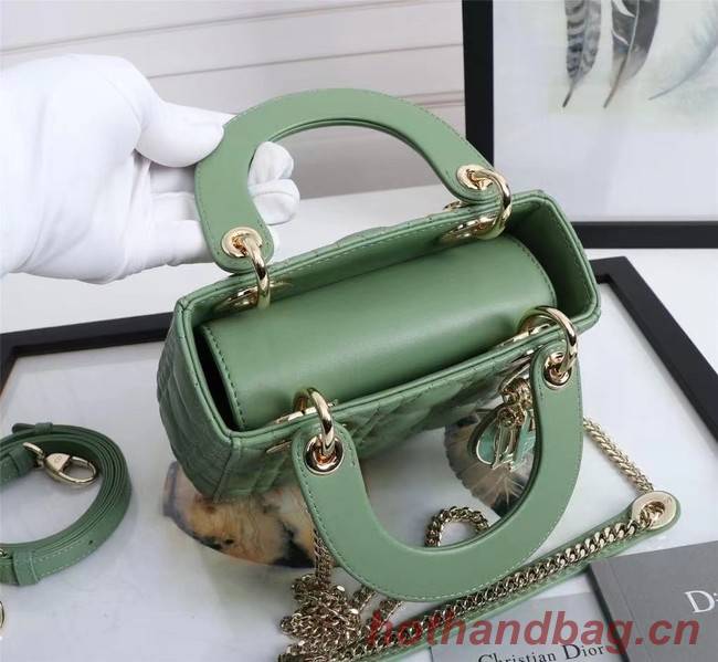 MINI LADY DIOR BAG Lambskin M0566OE green