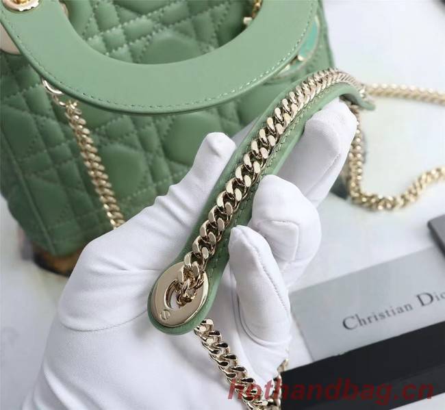 MINI LADY DIOR BAG Lambskin M0566OE green