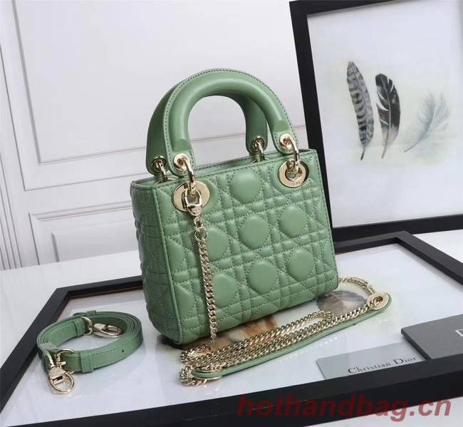 MINI LADY DIOR BAG Lambskin M0566OE green