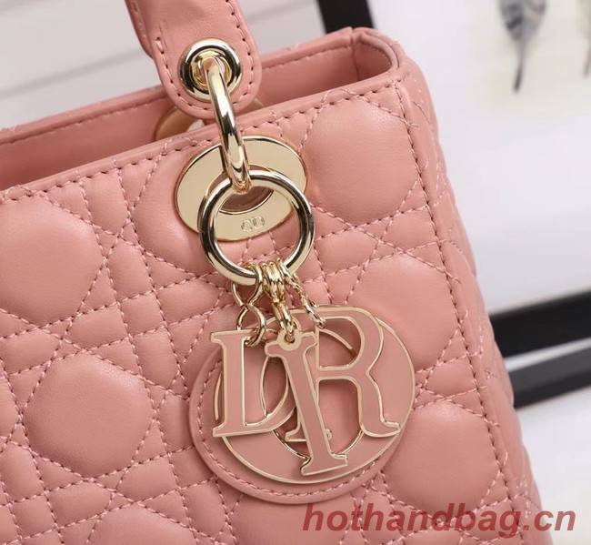 LADY DIOR MY ABCDIOR BAG Cannage Lambskin M0538O Cherry Blossom powder