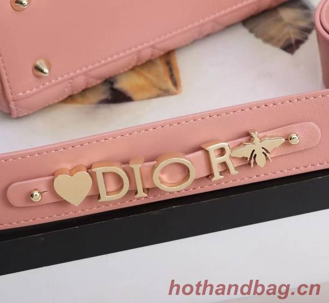 LADY DIOR MY ABCDIOR BAG Cannage Lambskin M0538O Cherry Blossom powder