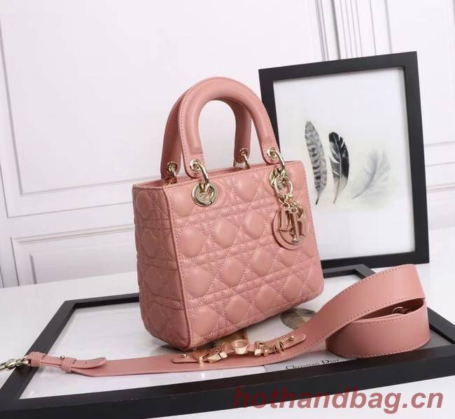 LADY DIOR MY ABCDIOR BAG Cannage Lambskin M0538O Cherry Blossom powder