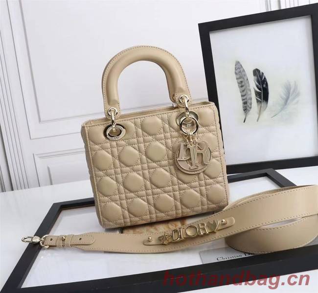 LADY DIOR MY ABCDIOR BAG Cannage Lambskin M0538O apricot