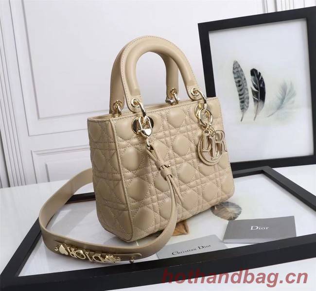 LADY DIOR MY ABCDIOR BAG Cannage Lambskin M0538O apricot