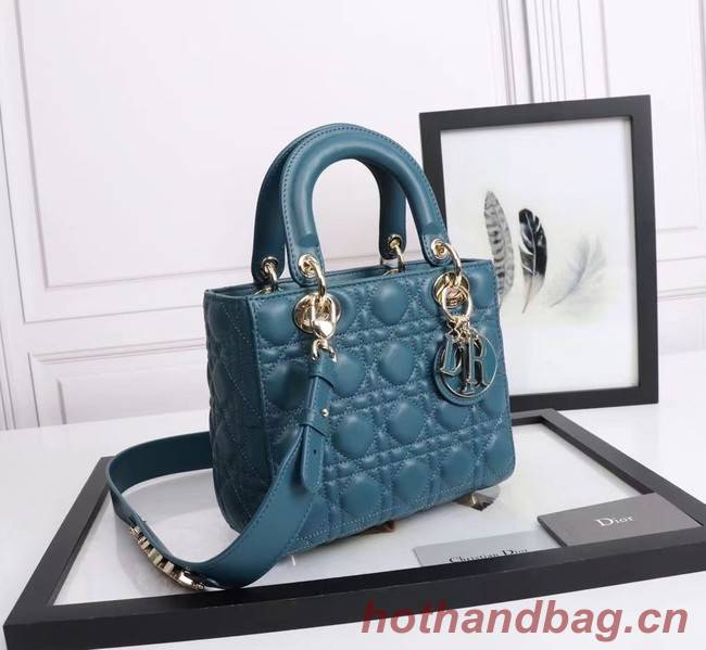 LADY DIOR MY ABCDIOR BAG Cannage Lambskin M0538O blue