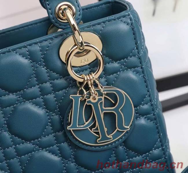 LADY DIOR MY ABCDIOR BAG Cannage Lambskin M0538O blue