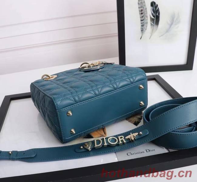 LADY DIOR MY ABCDIOR BAG Cannage Lambskin M0538O blue