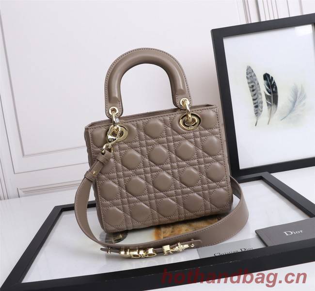 LADY DIOR MY ABCDIOR BAG Cannage Lambskin M0538O dark gray