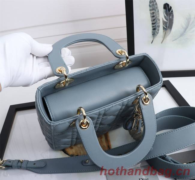 LADY DIOR MY ABCDIOR BAG Cannage Lambskin M0538O light blue