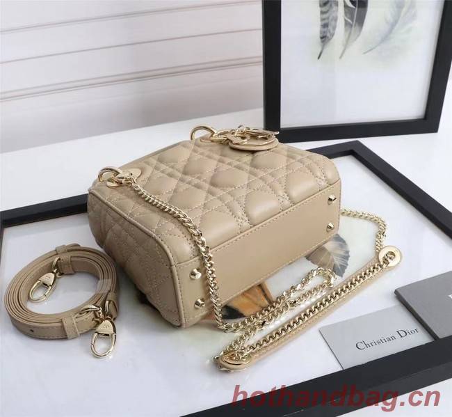 MINI LADY DIOR BAG Lambskin M0566OE Beige