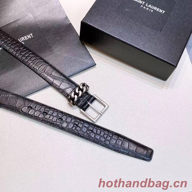 YSL Leather 30MM BELT 0236