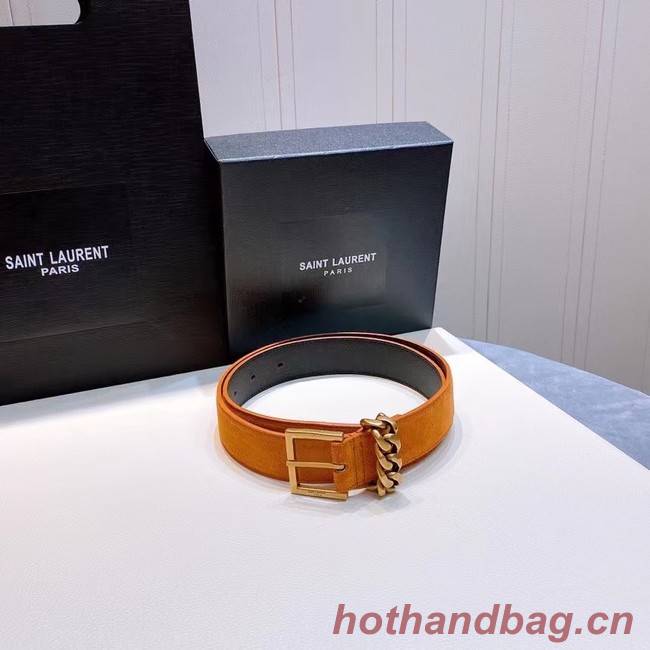 YSL Leather 30MM BELT 0237