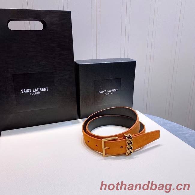 YSL Leather 30MM BELT 0237