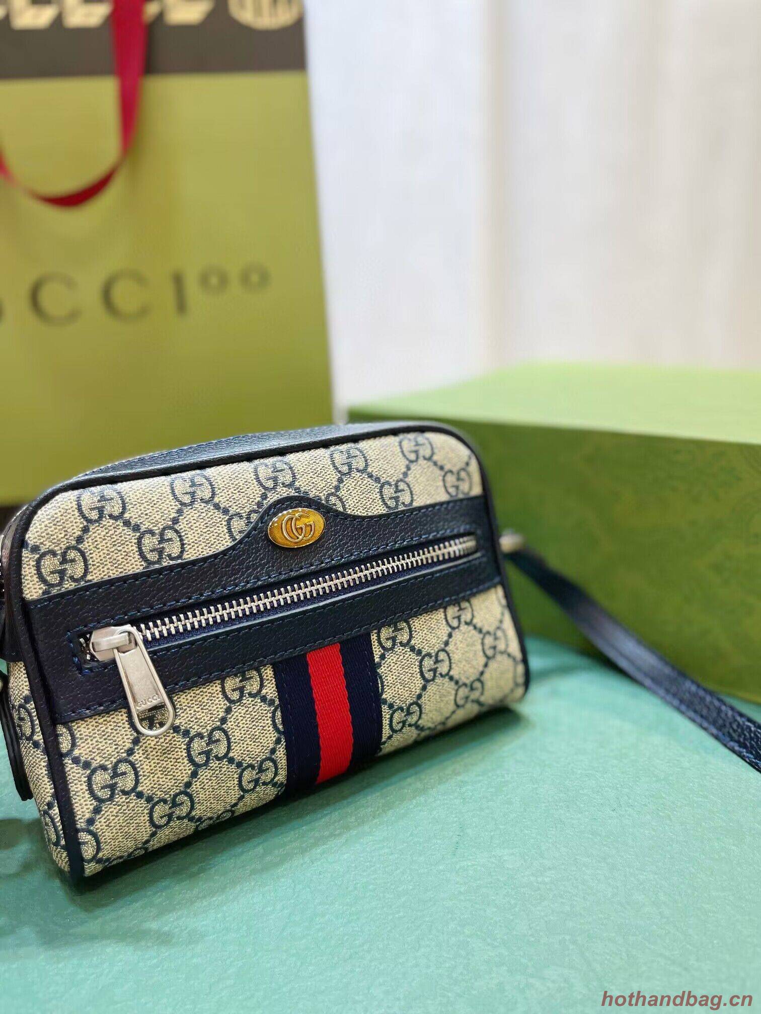 Gucci Ophidia GG mini bag 517350 Sapphire blue