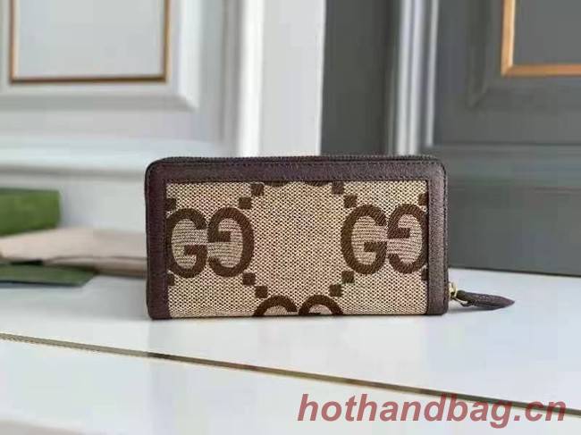 Gucci Diana jumbo GG zip around wallet 658634 BROWN