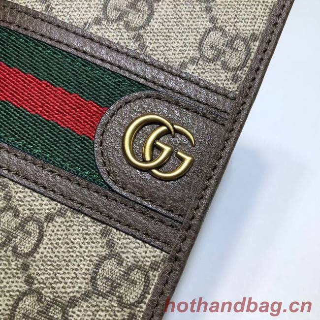 Gucci Ophidia GG card case 597617 brown