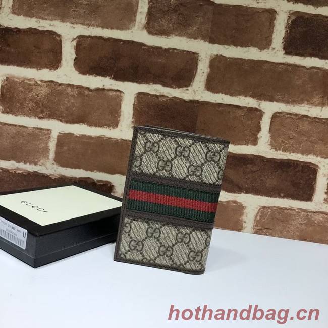 Gucci Ophidia GG card case 597617 brown