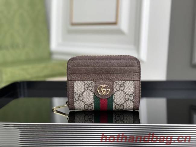 Gucci Ophidia GG card case wallet 658552 brown