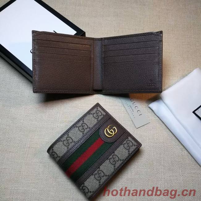 Gucci Ophidia GG wallet 597606 brown