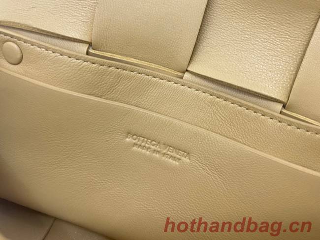 Bottega Veneta CASSETTE Mini intreccio leather belt bag 651053 ALMOND