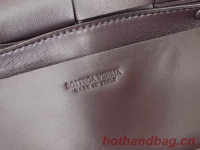 Bottega Veneta CASSETTE Mini intreccio leather belt bag 651053 Burgundy