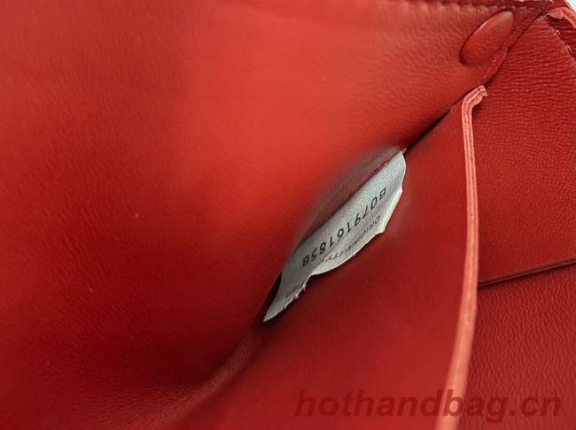 Bottega Veneta CASSETTE Mini intreccio leather belt bag 651053 TOMATO