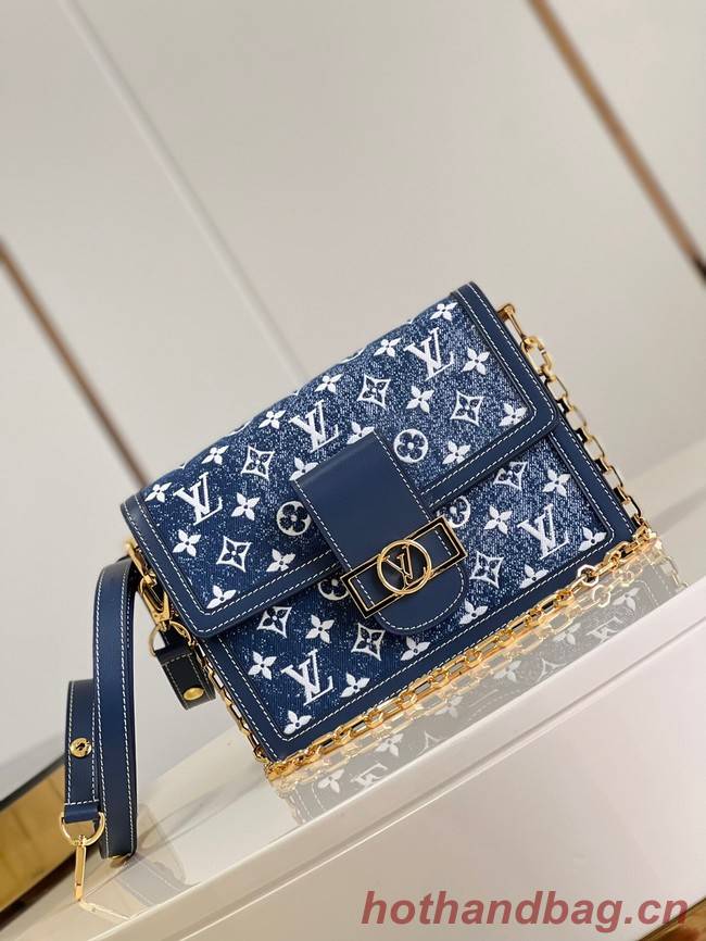 Louis Vuitton denim POCHETTE VOYAGE M59631 blue