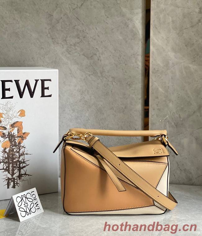 Loewe Puzzle Bag Original Leather 61843 brown&Apricot