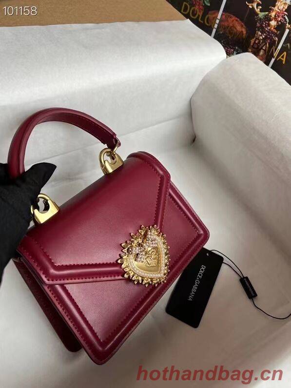 Dolce & Gabbana Origianl Leather Shoulder Bag 4011 Burgundy