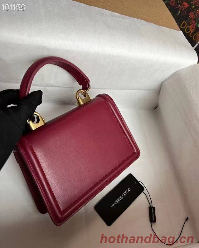 Dolce & Gabbana Origianl Leather Shoulder Bag 4011 Burgundy