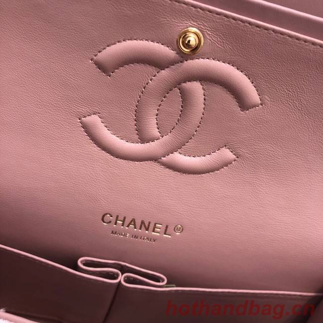 CHANEL Tweed Braided Calfskin & Gold-Tone Metal 1112 pink