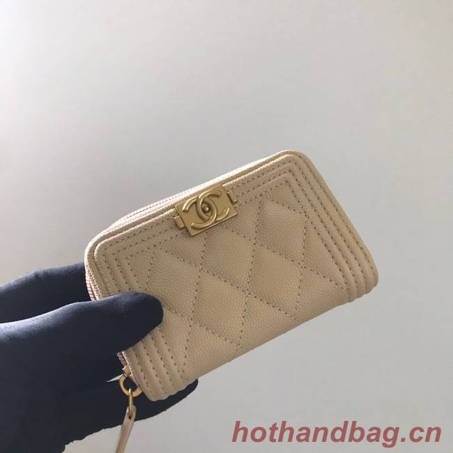 BOY CHANEL Coin Purse A80602 beige