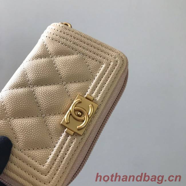 BOY CHANEL Coin Purse A80602 beige