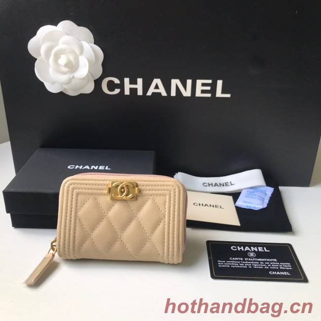 BOY CHANEL Coin Purse A80602 beige