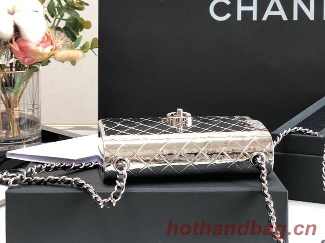 Chanel Box Shoulder Bag C5691 silver