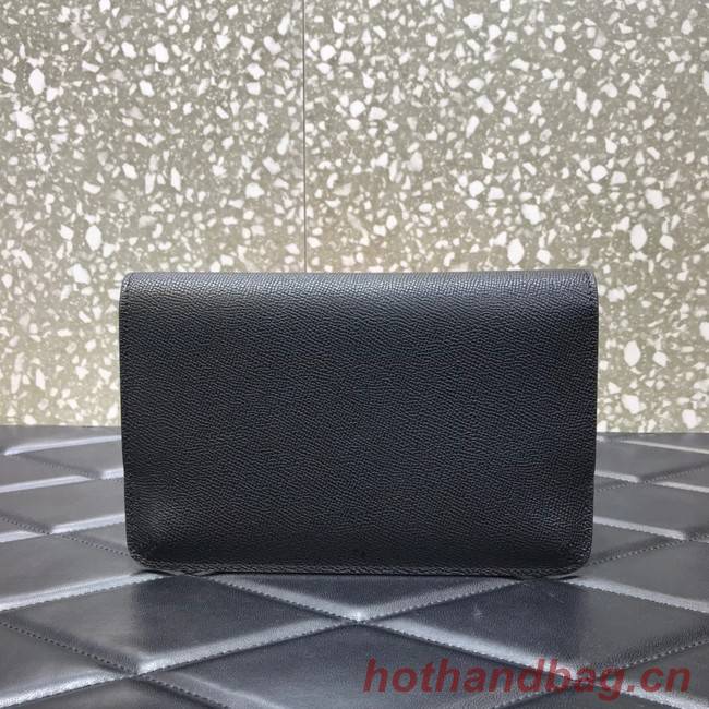 VALENTINO GARAVANI Stud Sign Grained Calfskin clutch bag 0650 black