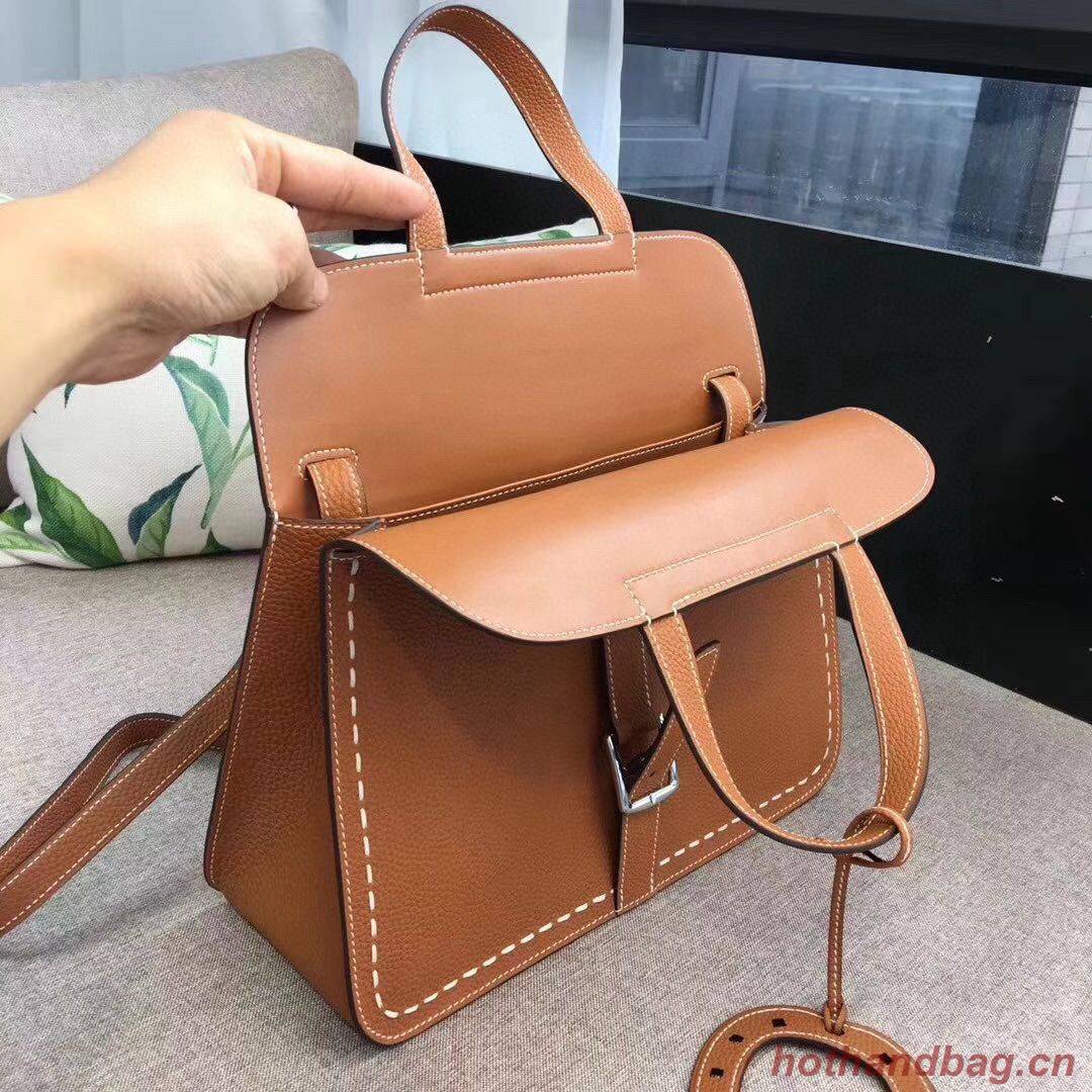 Hermes Halzan Togo Original Leather H3908 Brown