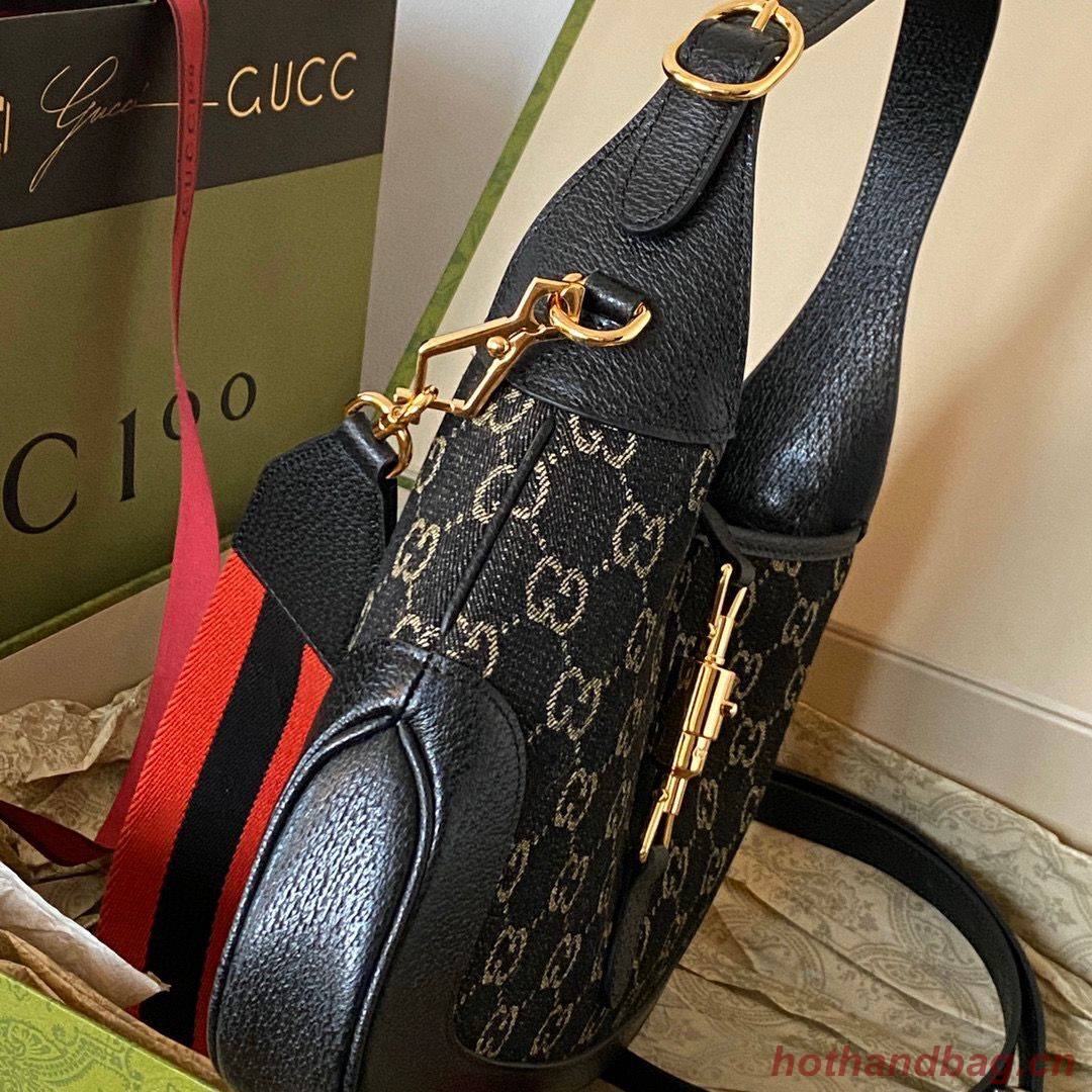 Gucci Jackie 1961 mini shoulder bag 636706 and 637092 black